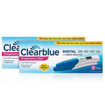 Clearblue Digital Pregnancy Test Sticks Clear Result Smart Dual Sensor 4 Tests