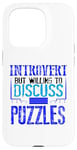 Coque pour iPhone 15 Pro Puzzle Lover Introverti discutera des puzzles Fun Puzzler