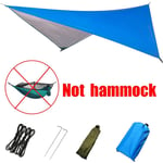 Hamac de camping double 260x140cm,léger,avec moustiquaire et bâche anti-pluie,parachute,pour les voyages et la randonnée - Type Blue Rain Fly Tarp #A