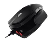 Contour Unimouse - Souris - ergonomique - infrarouge - 7 boutons - filaire - USB - noir, rouge