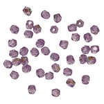 Rayher 14200820 Lot de 100 Perles de Verre améthyste 4 mm Ø