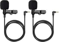 Hollyland Microphone Cravate Externe Filaire 3.5mm Omnidirectionnel pour Système de Microphone sans Fil Lark Max (2-Paquet)