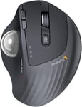 EM01 NL Trackball Souris sans Fil, Ergonomique Bluetooth Rollerball Souris,Angle RéGlable,Rechargeable,Contrôle du Pouce,Connexion De 3 Appareils pour PC,Mac,Windows - Grey Ball