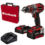 Einhell Visseuse-perceuse à percussion sans fil TE-CD 18/50 Li-i BL Power X-Change (Li-Ion, 18 V, 50 Nm, moteur sans charbon, avec 1 batterie 2,0 Ah et 1 batterie 4 Ah PXC + chargeur rapide)