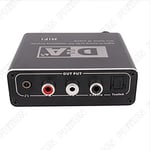 Digital to Analog Audio Converter Adapter 3.5mm w/ Optical Fiber Cable RCA Out