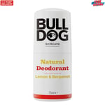 BULLDOG - Bodycare for Men | Lemon and Bergamot Roll On Natural Deodorant | UK