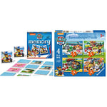 Ravensburger Paw Patrol Mini Memory Game - Matching Picture Snap Pairs Game For Kids Age 3 Years and Up & Paw Patrol 4 in Box (12, 16, 20, 24 Pieces) Jigsaw Puzzles for Kids Age 3 Years Up