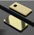 Hülle® Plating Flip Mirror Case for Huawei Mate 20 Pro (Gold)