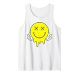 Melting Yellow Smile Funny Smiling Melted Dripping Face Cute Tank Top