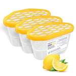 Aquafloow Déshumidificateur 400 ml, Réduit l'humidité de l'air, 3 Pièces LEMON | Neutraliseur d'odeurs, Absorbeur d'humidité pour Cuisine, Placard, Salle de Bain et Bureau