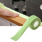 (Green)Caulk Strip PVC Self Adhesive Sealing Tape For Gas Cooktops And Bathtubs