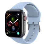 Apple Watch Series 5 40mm 3D strassi silikoninen kellonauha - Vauvasininen Tummansininen