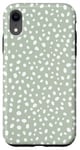 iPhone XR Minimalist Vintage Mint Green Polka Dot Design Case