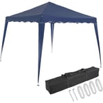 Deuba Tonnelle Capri 3x3 m pliable Tente de réception Jardin terrasse extérieur Bleu