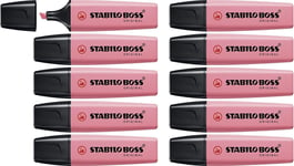 Highlighter - STABILO BOSS ORIGINAL Pastel - Pack of 10 - Cherry Blossom Pink