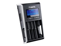 Varta Lcd Dual Tech Charger - Batterilader - (For 4Xaa/4Xaaa/4X18650/4Xrcr123a) + Ac-Strømadapter - 1 A (4-Pins Mini Usb-Type A)