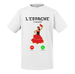 T-Shirt Enfant L'espagne M'appelle Flamenco Danse Tradition