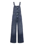 G-Star RAW Straight Leg Zip Dungaree Wmn Blå