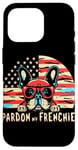 Coque pour iPhone 16 Pro Bouledogue français Pardon My Frenchie America Retro Sunset Dog