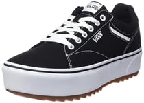 Vans Women's Seldan Platform ST Sneaker, Canvas Black, 4.5 UK