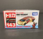 Takara Tomy Dream Tomica 143 Iron Man President Die-Cast Car Marvel Toy NEW