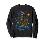 Alien pirate adventure, captain of the cosmic space pirates Sweatshirt