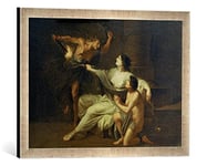 Kunst für Alle 'Image encadrée de Joseph Hauber Allegorie sur la Droit Pénal de Bavière réforme Impression d'art dans Le Cadre de Haute qualité Photos Fait Main., 60 x 40 cm, Argent Raya