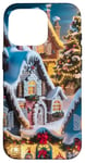 Coque pour iPhone 16 Pro Village Enneigé Hiver Neige Noël Modèle Flocons De Neige