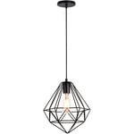 Vintage Lustre Suspension Industriel Lumières Métal Cage Lampe Suspension E27 pour Chambre Salon