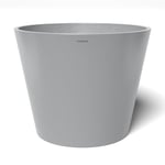 POTS&MORE VP015002 Conico 50 Pot de Fleurs, diamètre : 50 cm, Forme Ronde, Couleur : Gris Clair, Hauteur : 40,5 cm, Cache-Pot en Plastique, pour Plantes d'intérieur