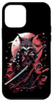 iPhone 12 mini Cat Samurai American Flag Samurai Cat Art Patriotic Cat Case