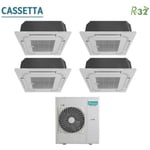 Climatiseur Hisense quadri split cassette 9+9+9 avec 5amw125u4rta r-32 9000+9000+9000 avec télécommande standard et panneau inclus