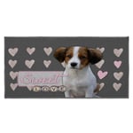 Tapis Rectangle "Love Doggy" 57x115cm Gris