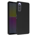 Sony Xperia 10 IV Resistant Silicone Gel Flexible Case Black