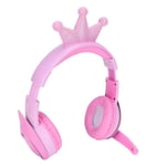 Kids Bt Headphones Crown Multifunction Wireless And Wired Girls Headset With Mic