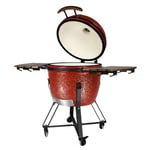 Grilli Kamado Euroliux AU-23.5 BBQ, 136x80x124 cm, punainen