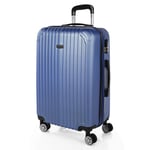 ITACA - Valise Moyenne, Valises Rigides, Valise Rigide, Valise Semaine pour Tout Voyage, Valise Soute de Luxe T71560, Bleu Saphir