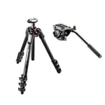 Manfrotto MVH500AH Flat Base Fluid Head w/ MT055CXPRO4 CF Legs