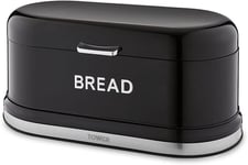 Tower Belle Black Bread Bin Embossed Chrome Lettering T826170NOR (Noir)