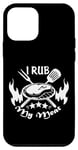 Coque pour iPhone 12 mini Texte amusant I Rub My Meat BBQ Dad Accessoire pour fumoir décalé