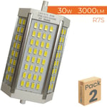 Led Atomant Sl - Ampoule led R7s 30W 118mm 3000LM 200º Réglable Blanc Chaud 3000K - Lot de 2 u.