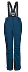 Killtec 37559-000 KSW 249 WMN Ski PNTS Pantalon Fonctionnel de Ski pour Femme avec Bretelles Amovibles, Protection des Bords et Jupe Pare-Neige Bleu pétrole foncé Taille 36