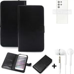 Protective cover for Samsung Galaxy S23 Ultra Wallet Case + headphones protectio