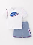 Nike Infant Boys Reimagine T-shirt And Cargo Shorts Set - Grey, Grey, Size 12 Months