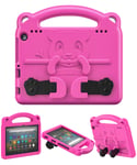 Dadanism Case for All-New Kindle Fire HD 8 Tablet(10th Gen 2020 Release) and Fire HD 8 Plus 2020 Release, Shockproof EVA Kids-Friendly Heavy Duty Convertible Stand Cover - Magenta