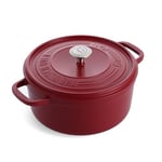 GreenPan Featherweights Faitout en Céramique Antiadhésive Saine, 22 cm/3 litres, Cocotte en Fonte avec Couvercle, Sans PFAS, Induction, Lavable au Lave-Vaisselle,Va au Four, Rouge