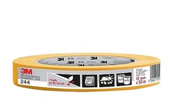 3M Professional Masking Tape 244, Universal Surfaces, Painters Tape, 18 mm x 50 m - High Precision, UV and Water Resistant, For Indoor & Outdoor