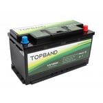 TOPBAND Lithium HEAT PRO - 12V 100AH - 100A BMS - BOBIL - Bluetooth og Varme (TOP-HEAT-RV)