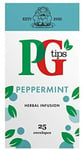 UK PG Tips Peppermint Herbal Tea 25 Enveloped Bags Pack Of 6 The Best Way To Uk