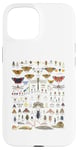 iPhone 15 Insects Collection Species Bugs vintage Chart Entomology Case